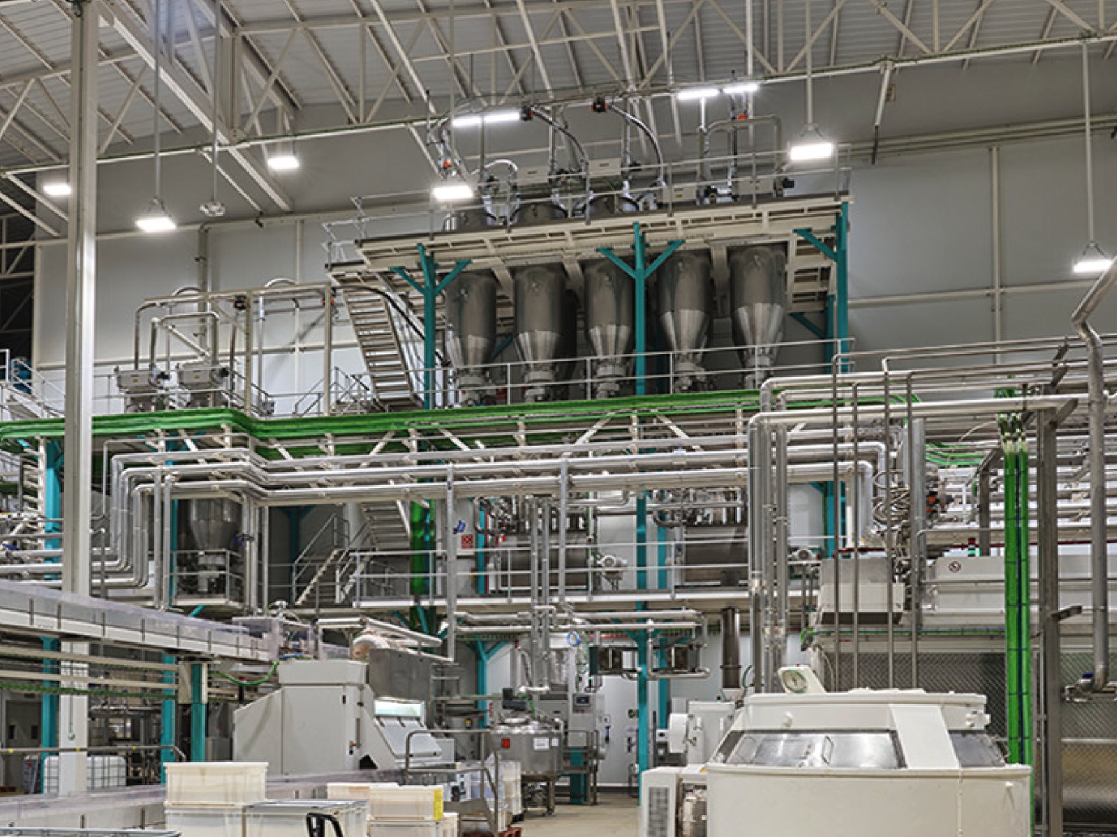 Vista interior de las instalaciones de producción de Europraline en Palencia